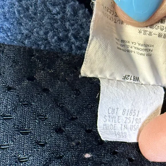 Patagonia Women’s R2 Vintage Jacket XL Blue Black USA EUC - Picture 7 of 11